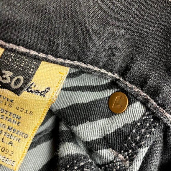 7 For All Mankind Black Bootcut Jeans Size 30 - Picture 9 of 15